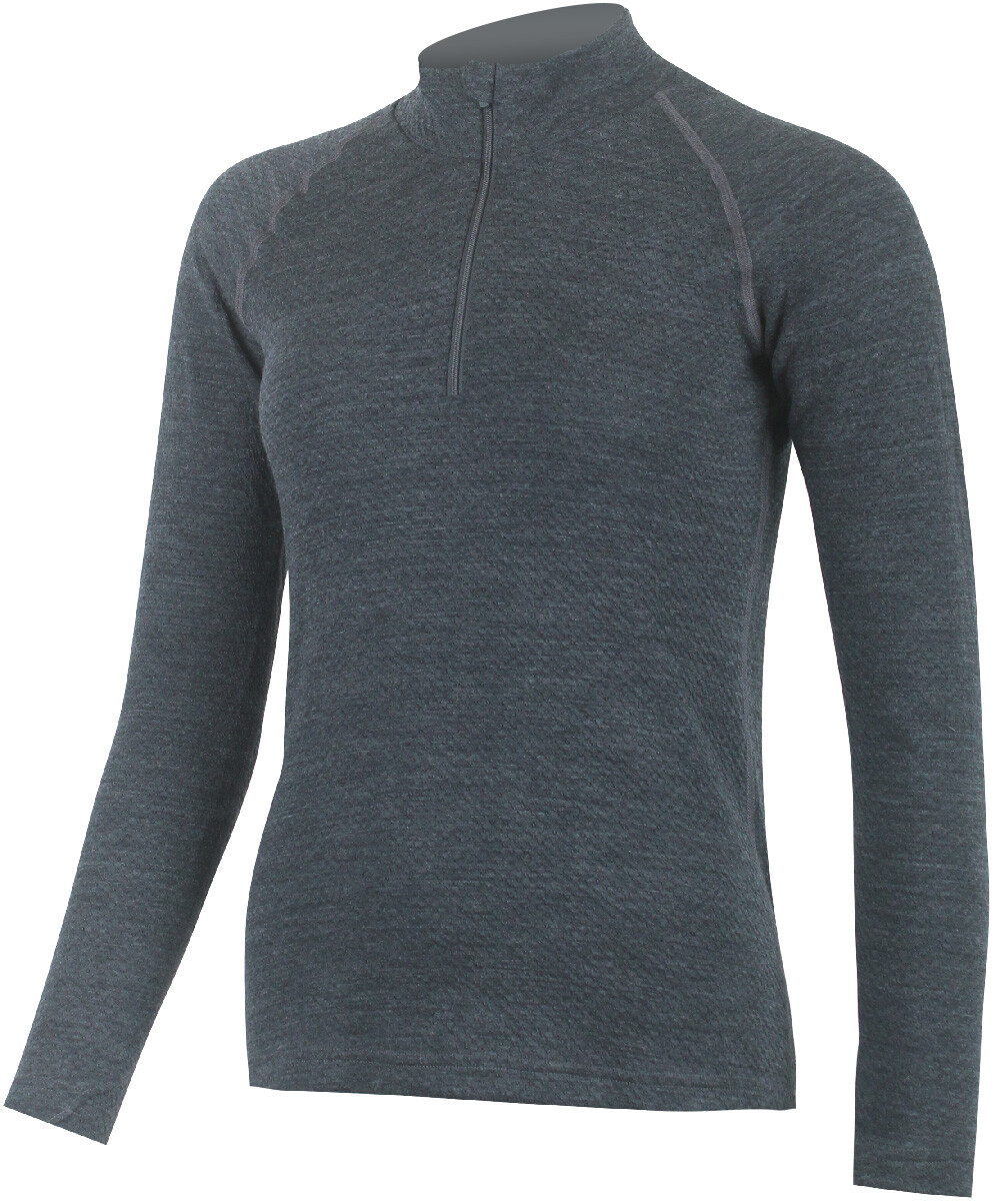 Lasting dámské vlněné merino triko se zipem u krku HONY 8160 šedé Velikost: S