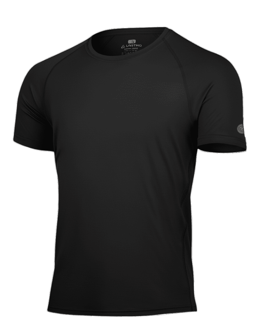 Lasting pánské merino triko QUIDO 9090 černé Velikost: 4XL