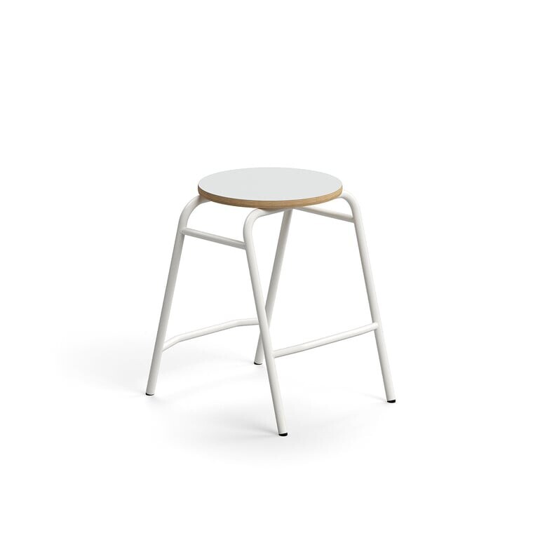 Stolička ALTUS, výška 510 mm, bílá/šedá