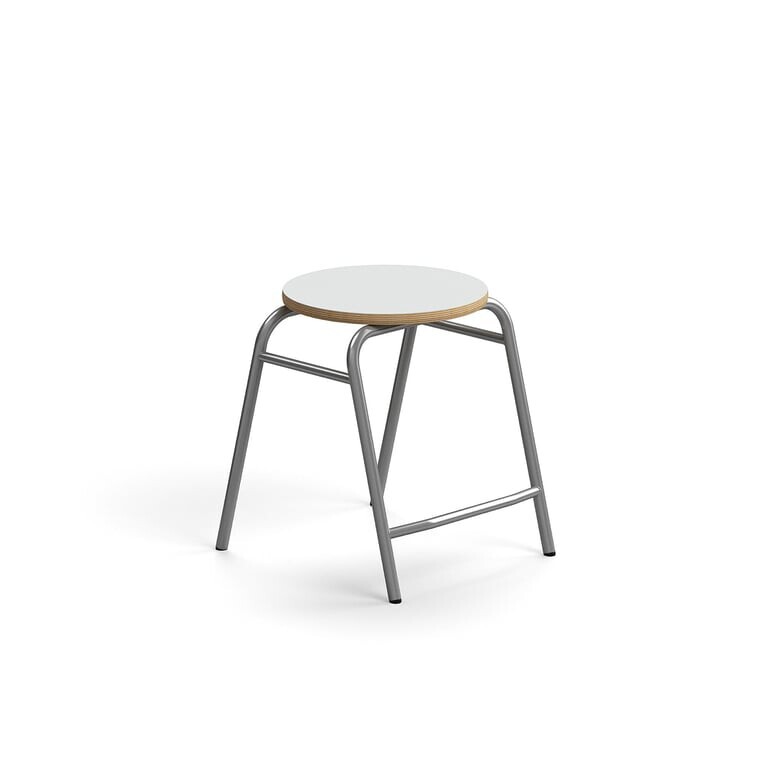 Stolička ALTUS, výška 440 mm, stříbrná/šedá