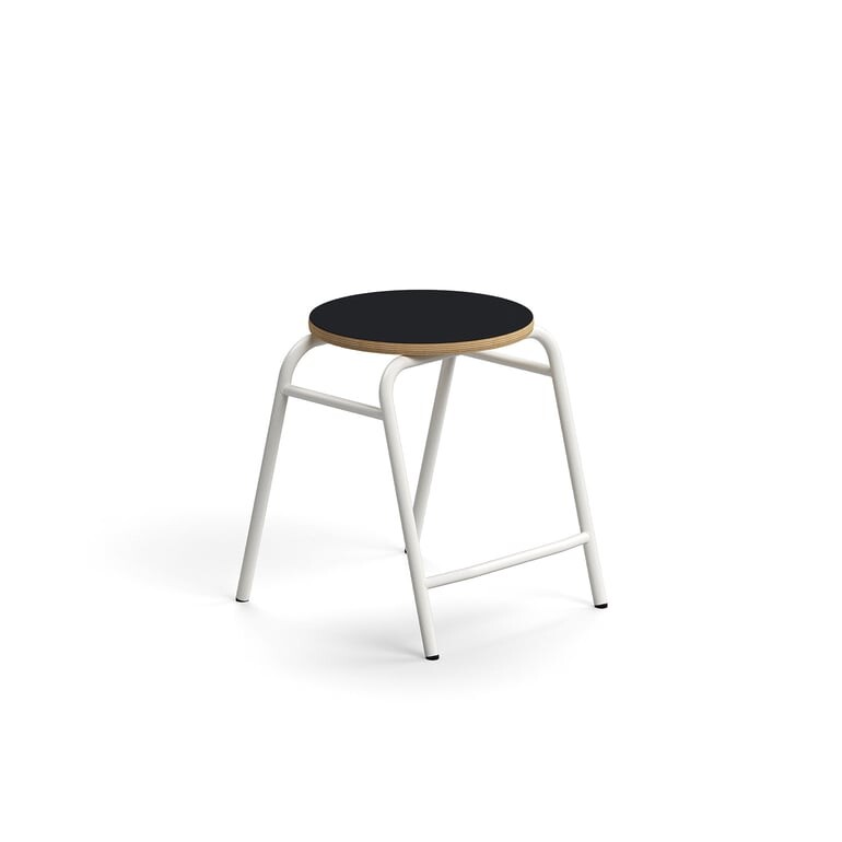 Stolička ALTUS, výška 440 mm, bílá/antracitová