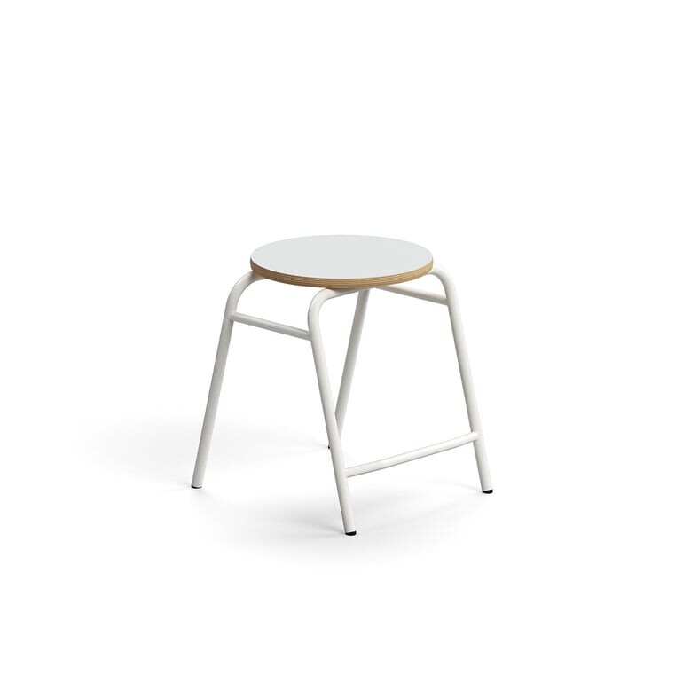 Stolička ALTUS, výška 440 mm, bílá/šedá