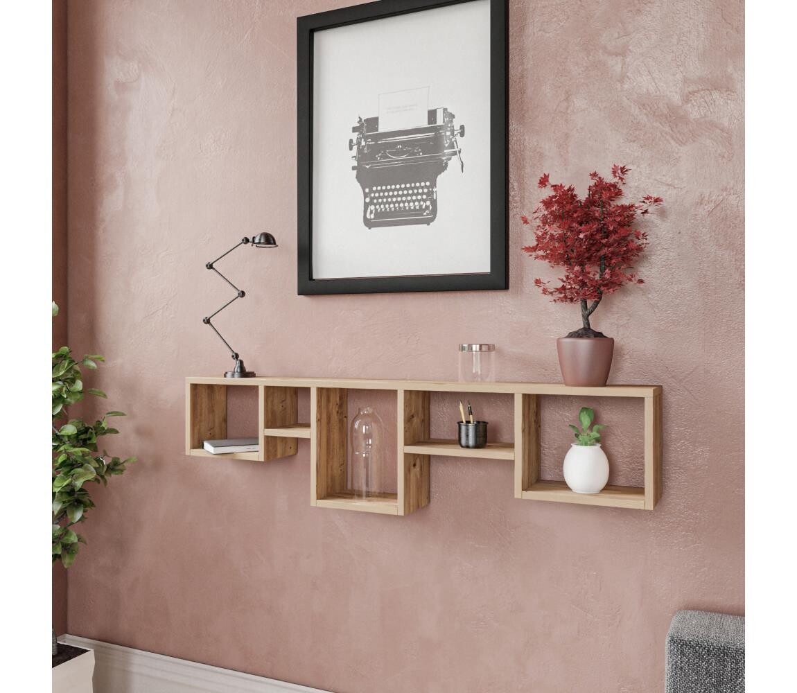 Nástěnná police AMANOS 32x120 cm borovice 854KLN1726