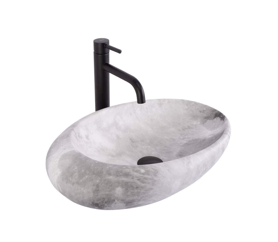 REA-U6651 - Umyvadlo na desku ROXY 31x49 cm keramika/šedá/imitace kamene REA-U6651