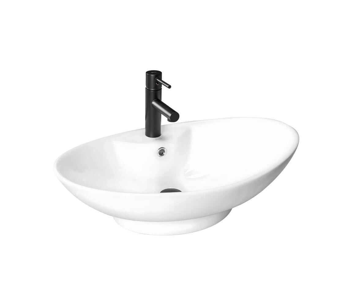 REA-00692 - Umyvadlo na desku ROSA 44x66 cm keramika/lesklá bílá REA-00692