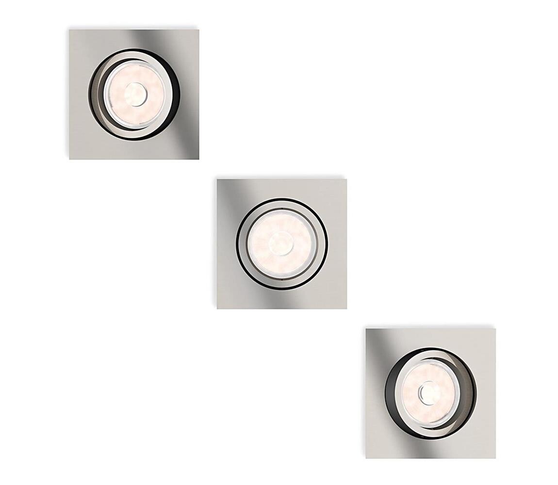 Philips - LED RGBW Stmív. podhledové svítidlo DONEGAL 3xGU10/4,8W/230V + DO P1944+3xAI2363