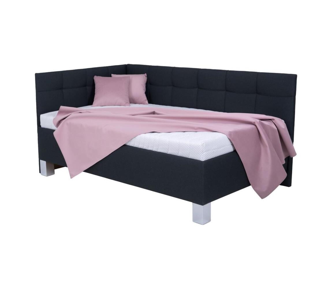 Čalouněná postel s matrací a úložným prostorem MARIA PETITE 120x200 cm antracit 8590828933342