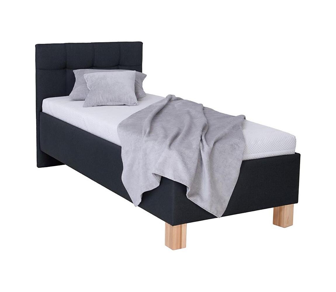 Čalouněná postel s úložným prostorem bez matrace MARIA ONE 90x200 cm antracit 8590828933762