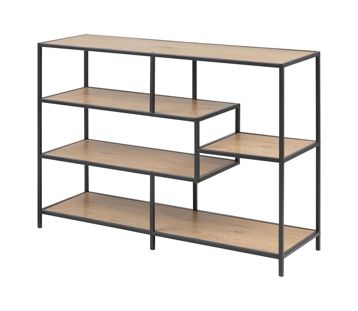 Knihovna SARON dub/černá 0000074544