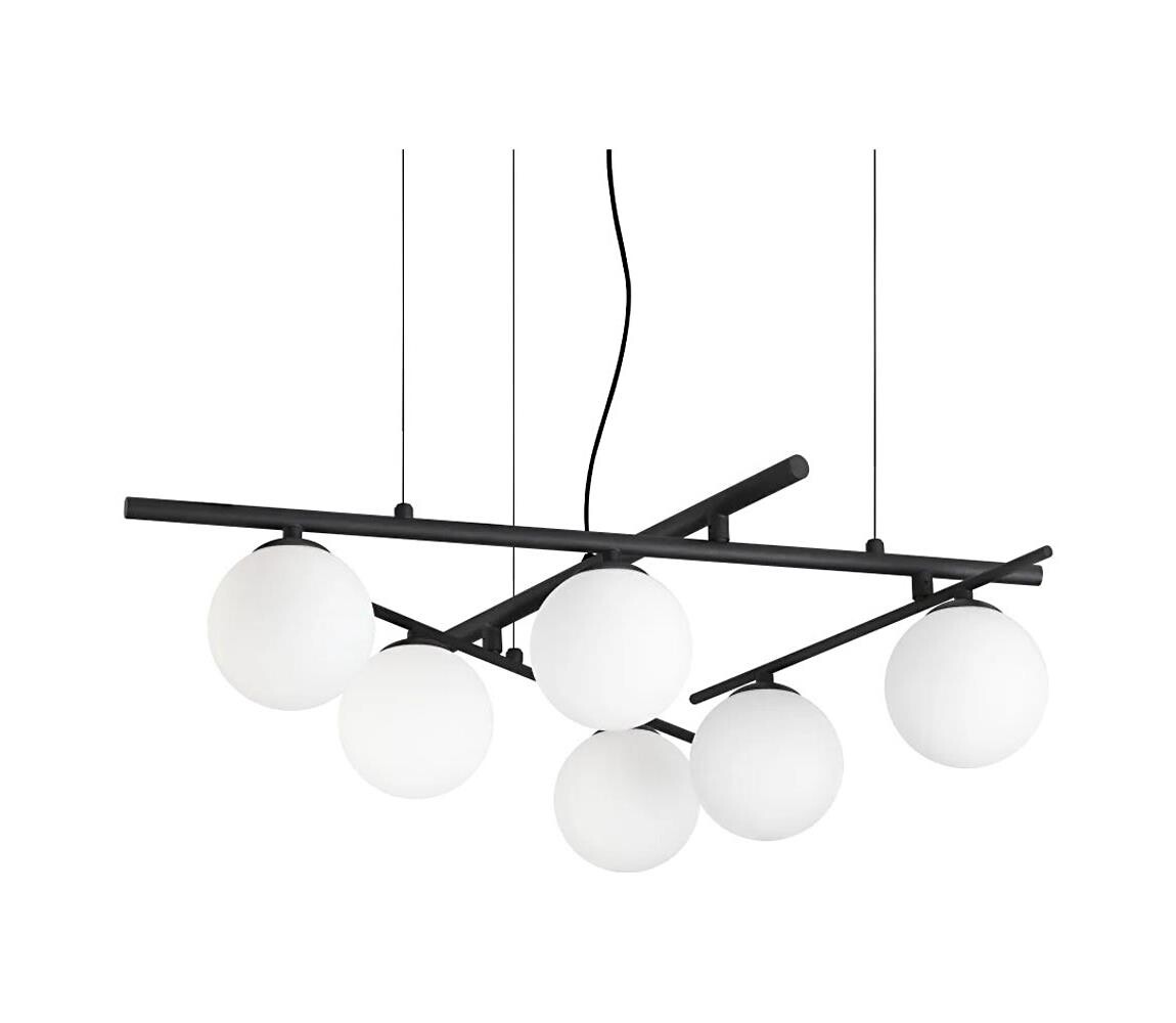 Ideal Lux - LED Lustr na lanku ATLAS 6xG9/3W/230V černá 365114