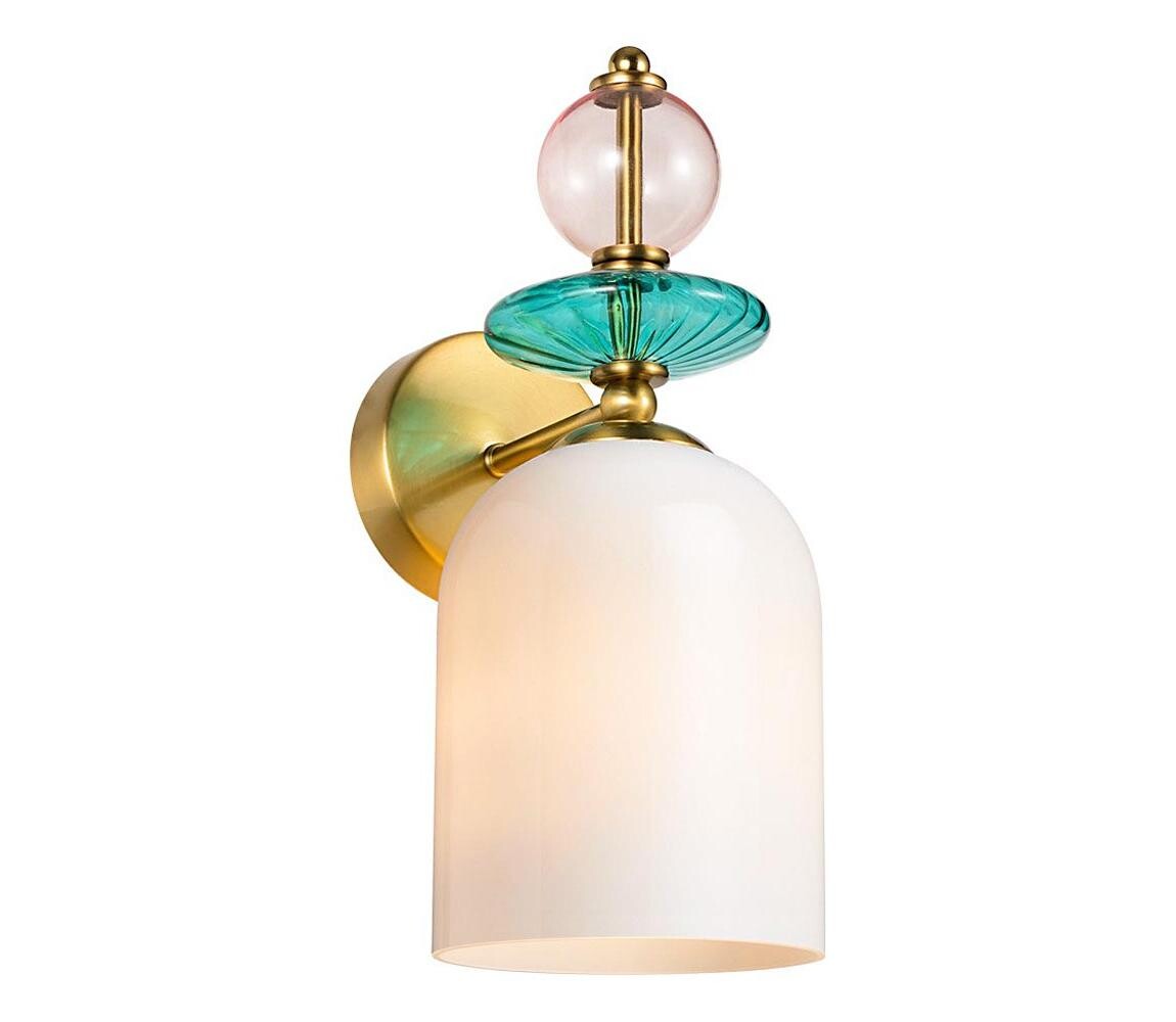 Light Prestige Nástěnná lampa TROPEA 1xE27/15W/230V zlatá/kouřová růžová/modrá/bílá LP-2004/1W WH