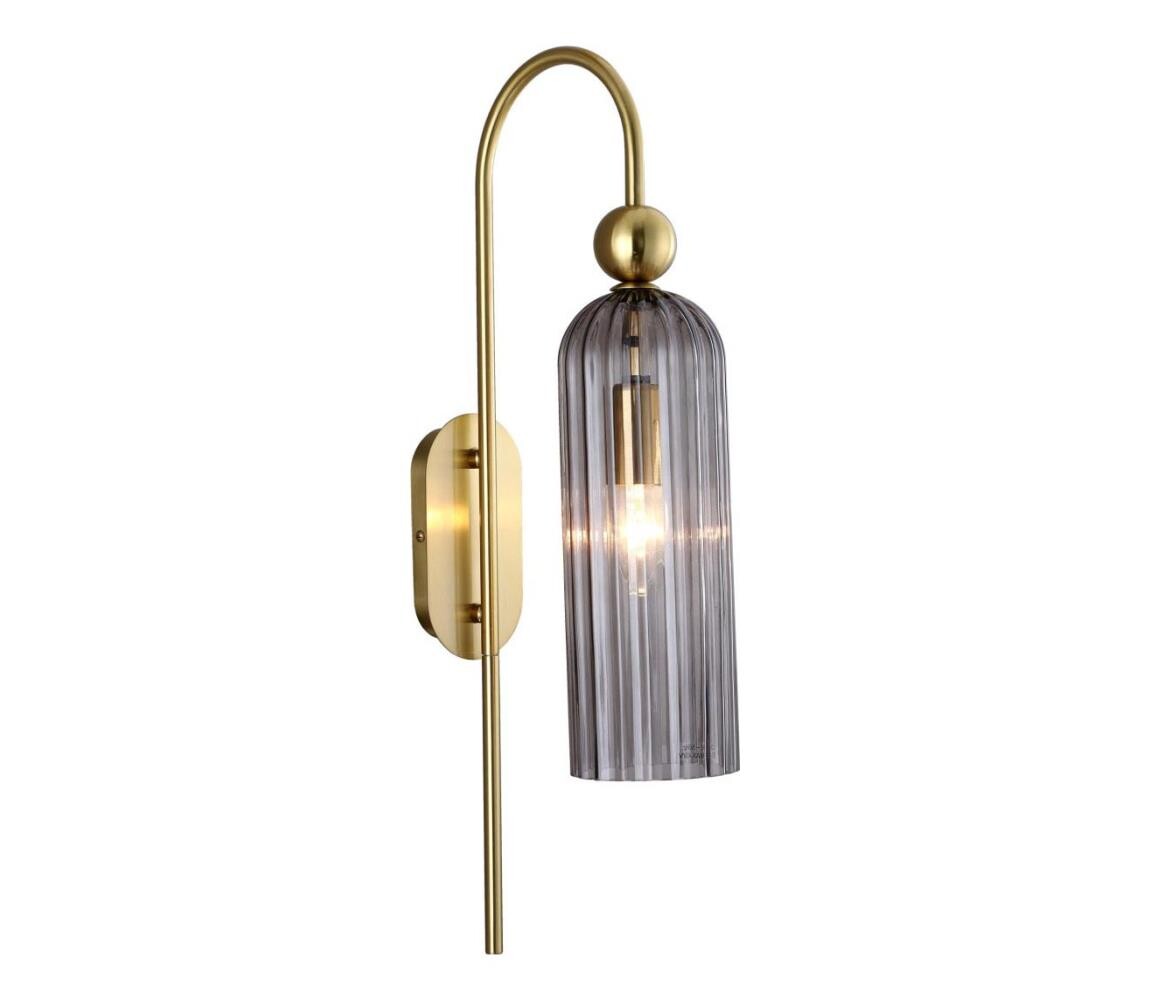 Light Prestige Nástěnná lampa PIEGA 1xE14/40W/230V mosaz/kouřová černá LP-939/1W smoked