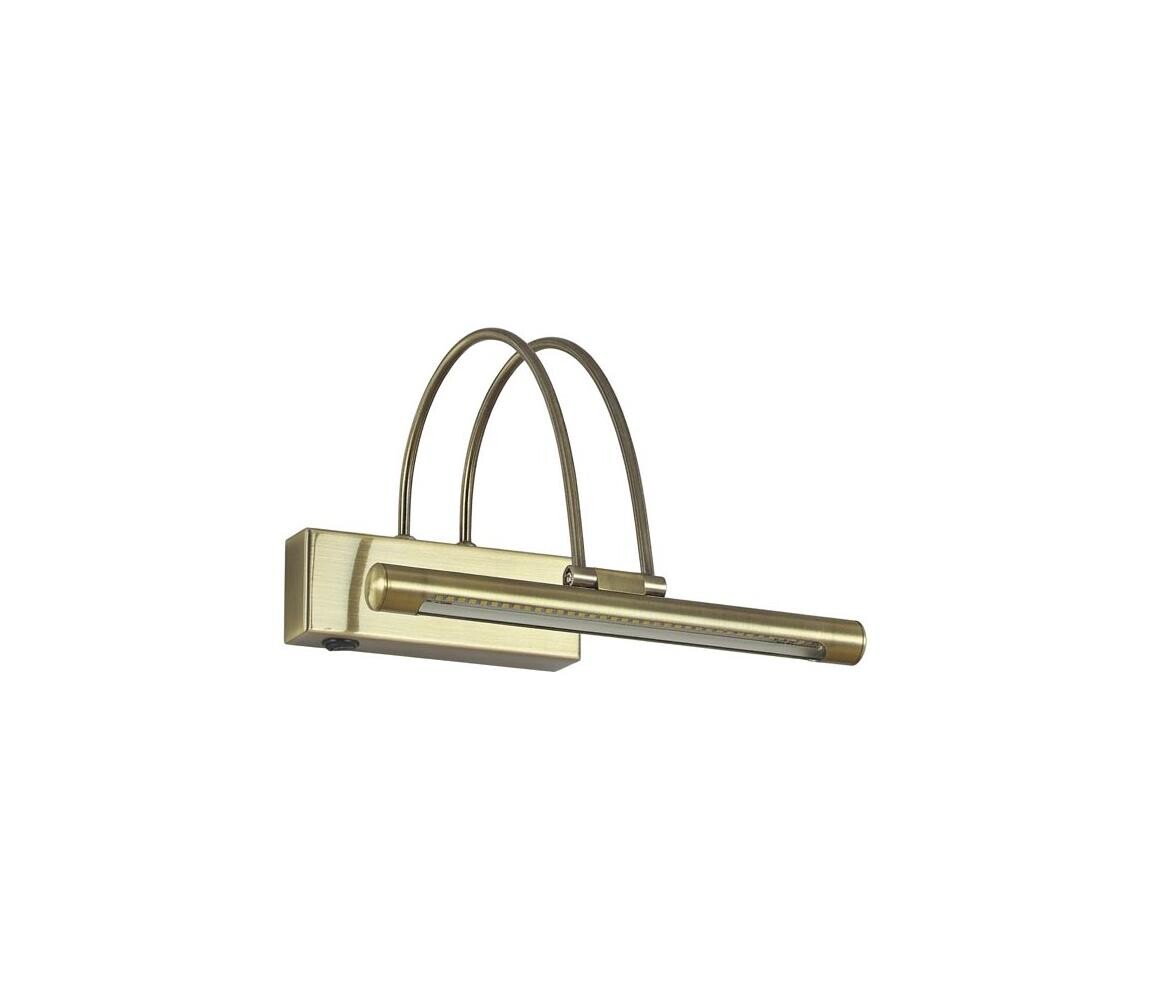 Ideal Lux - LED Obrazové svítidlo BOW LED/3,5W/230V CRI 90 26 cm mosaz 121338