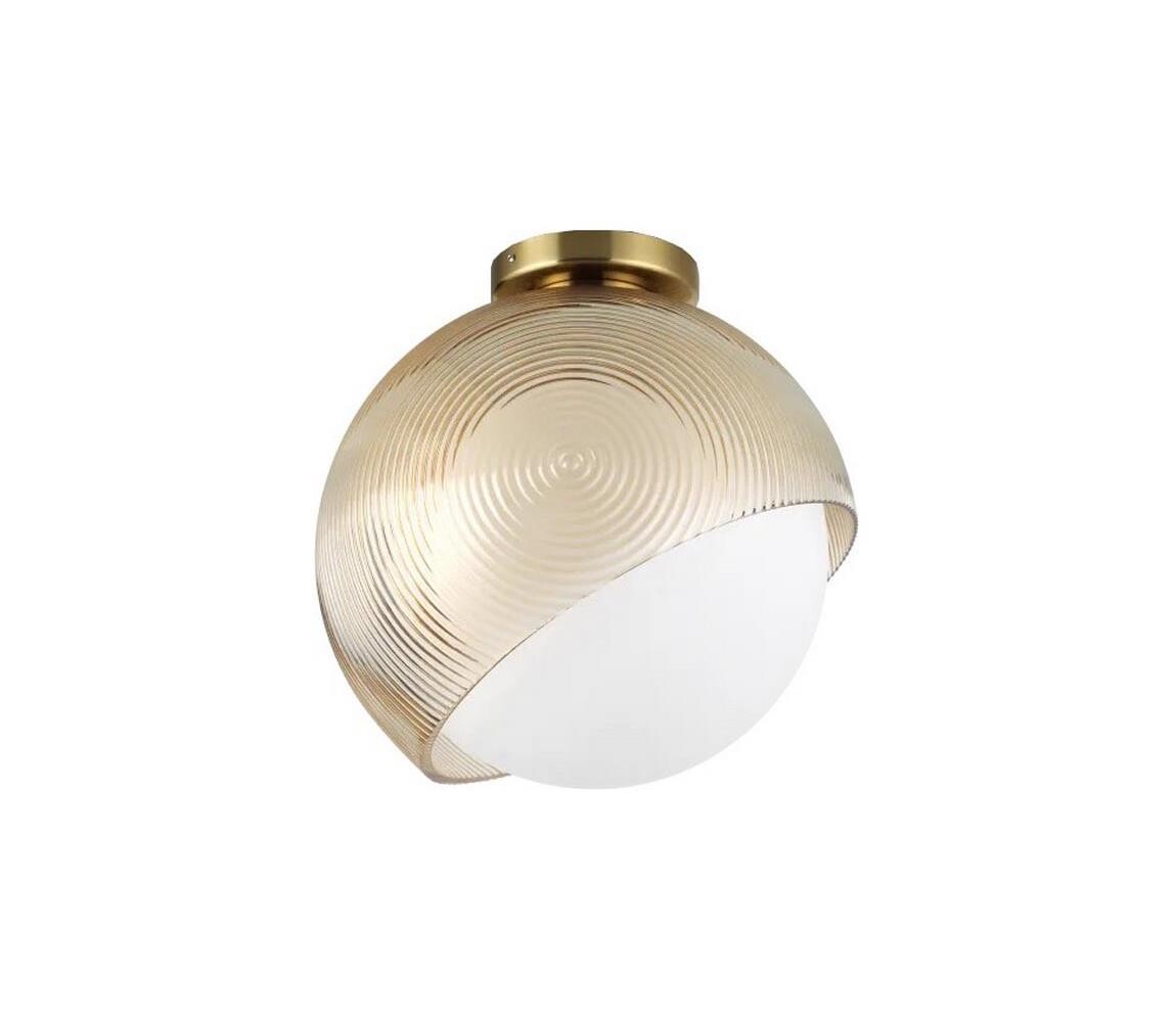 Ideal Lux - Stropní svítidlo BLOOM 1xE27/42W/230V pr. 30 cm zlatá/kouřová béžová 366593