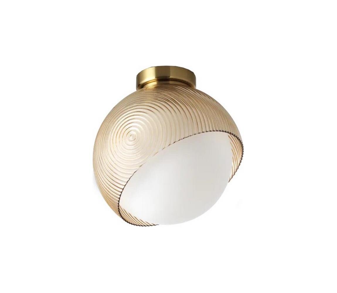 Ideal Lux - Stropní svítidlo BLOOM 1xE27/42W/230V pr. 22 cm zlatá/kouřová béžová 366579