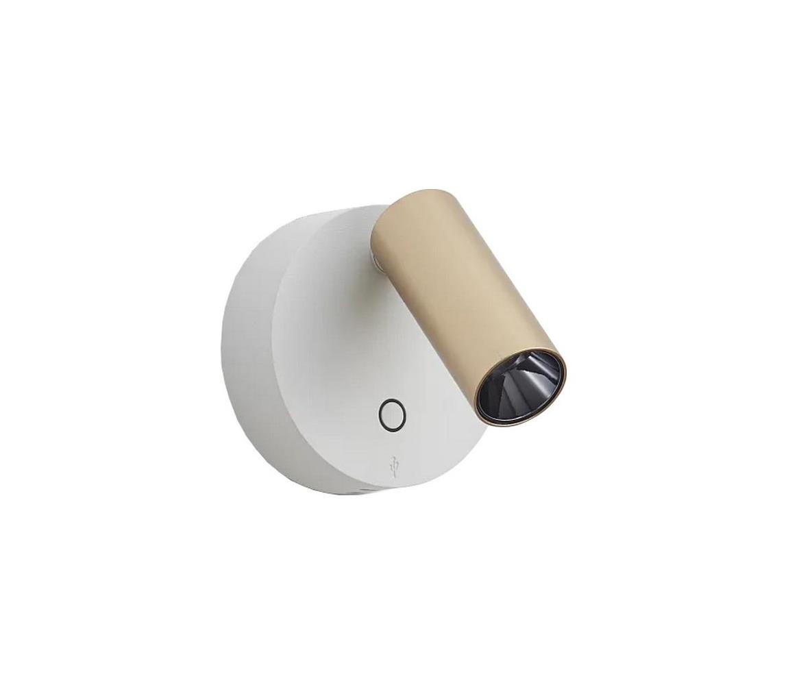 Ideal Lux - LED Stm nástěnné bodové svítidlo ELF LED/3W/230V CRI 95 zlatá/bílá 347493