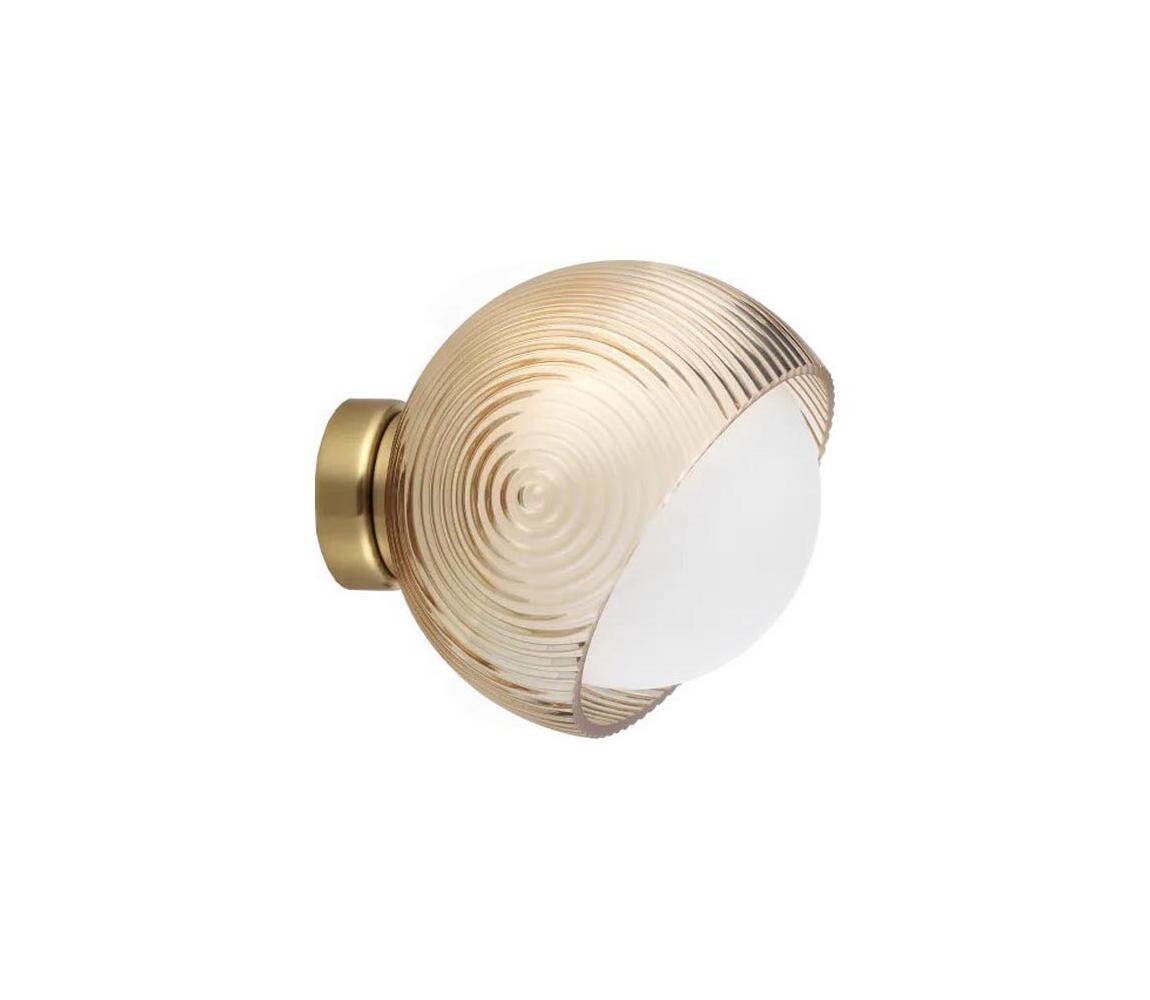 Ideal Lux - LED Nástěnné svítidlo BLOOM 1xE27/42W/230V zlatá/kouřová béžová 366555