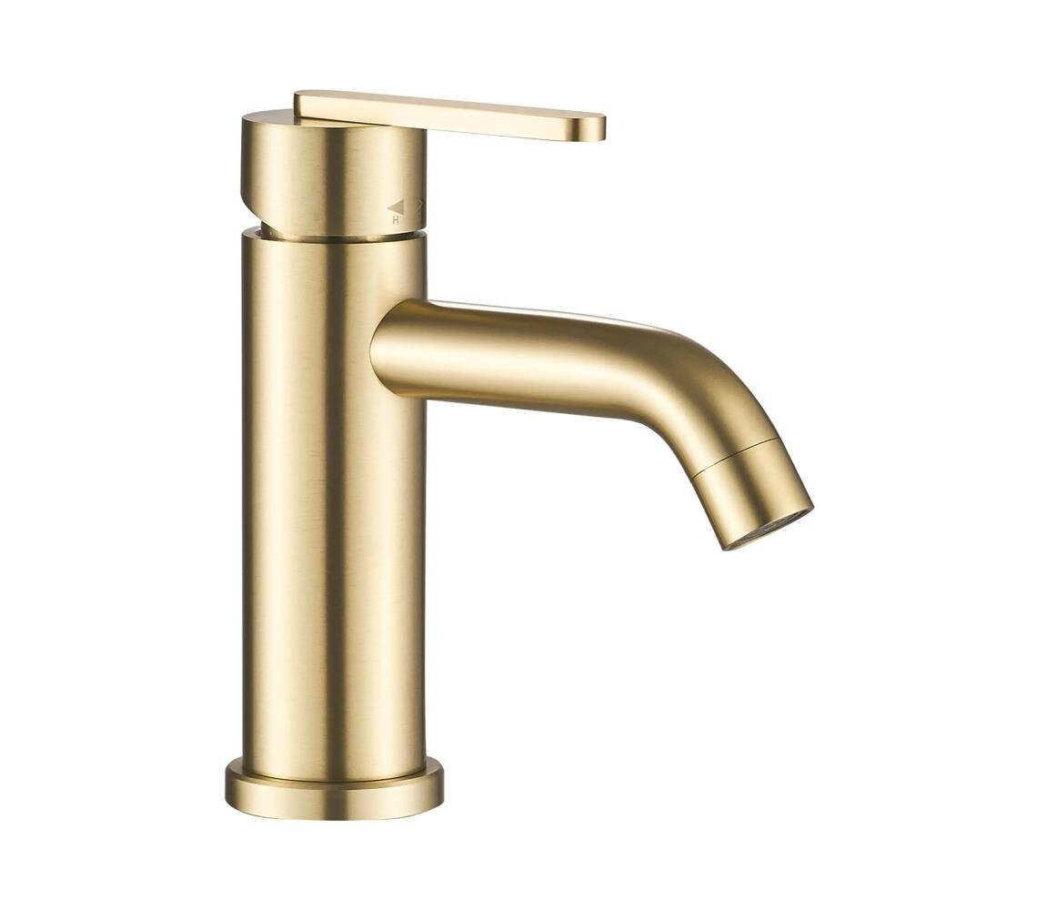 REA-B5505 - Umyvadlová baterie ONTARIO 17,5 cm broušená zlatá REA-B5505