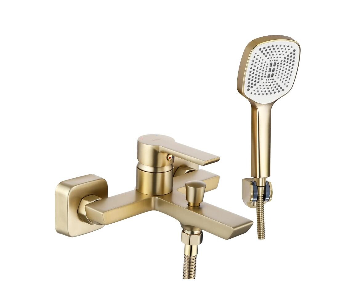 REA-B6414 - Vanová sada s baterií  broušená zlatá REA-B6414