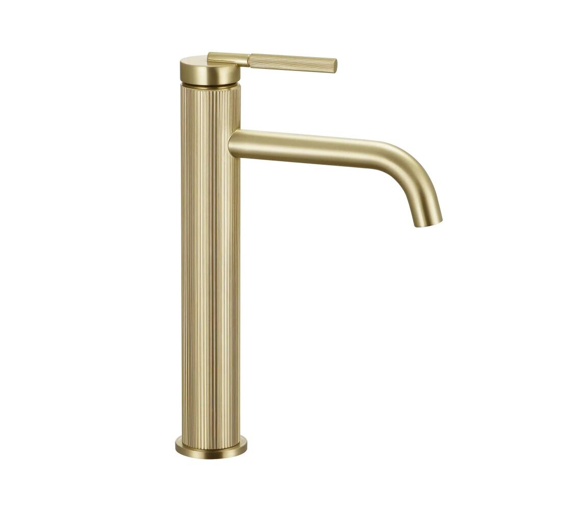 REA-B7802 - Umyvadlová baterie ARGON 29,5 cm broušená zlatá REA-B7802