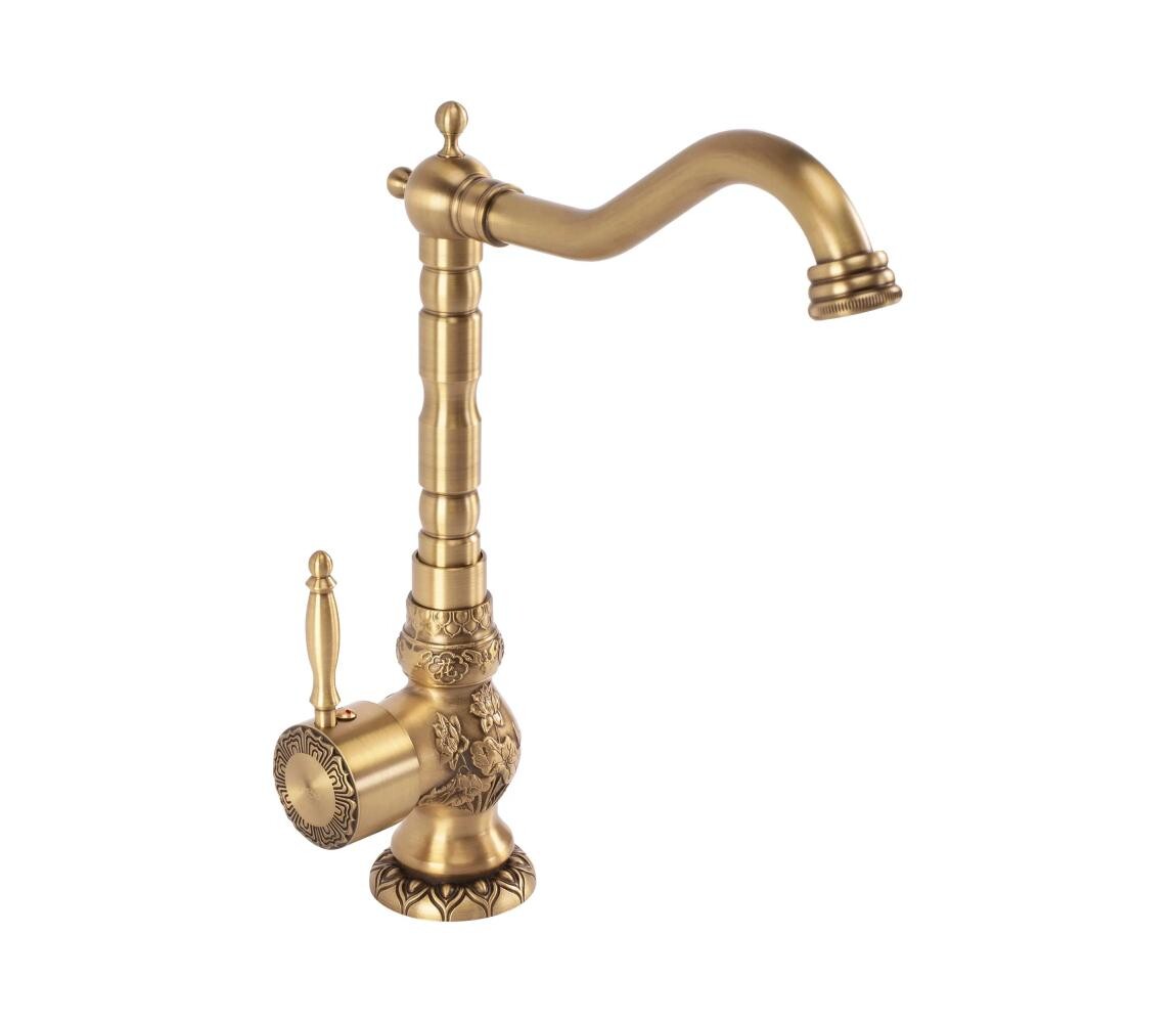 REA-B2500 - Umyvadlová baterie VENICE 32 cm broušená zlatá REA-B2500