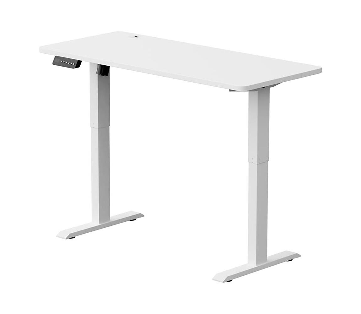 Výškově nastavitelný psací stůl LEVANO 140x60 cm bílá LV9902