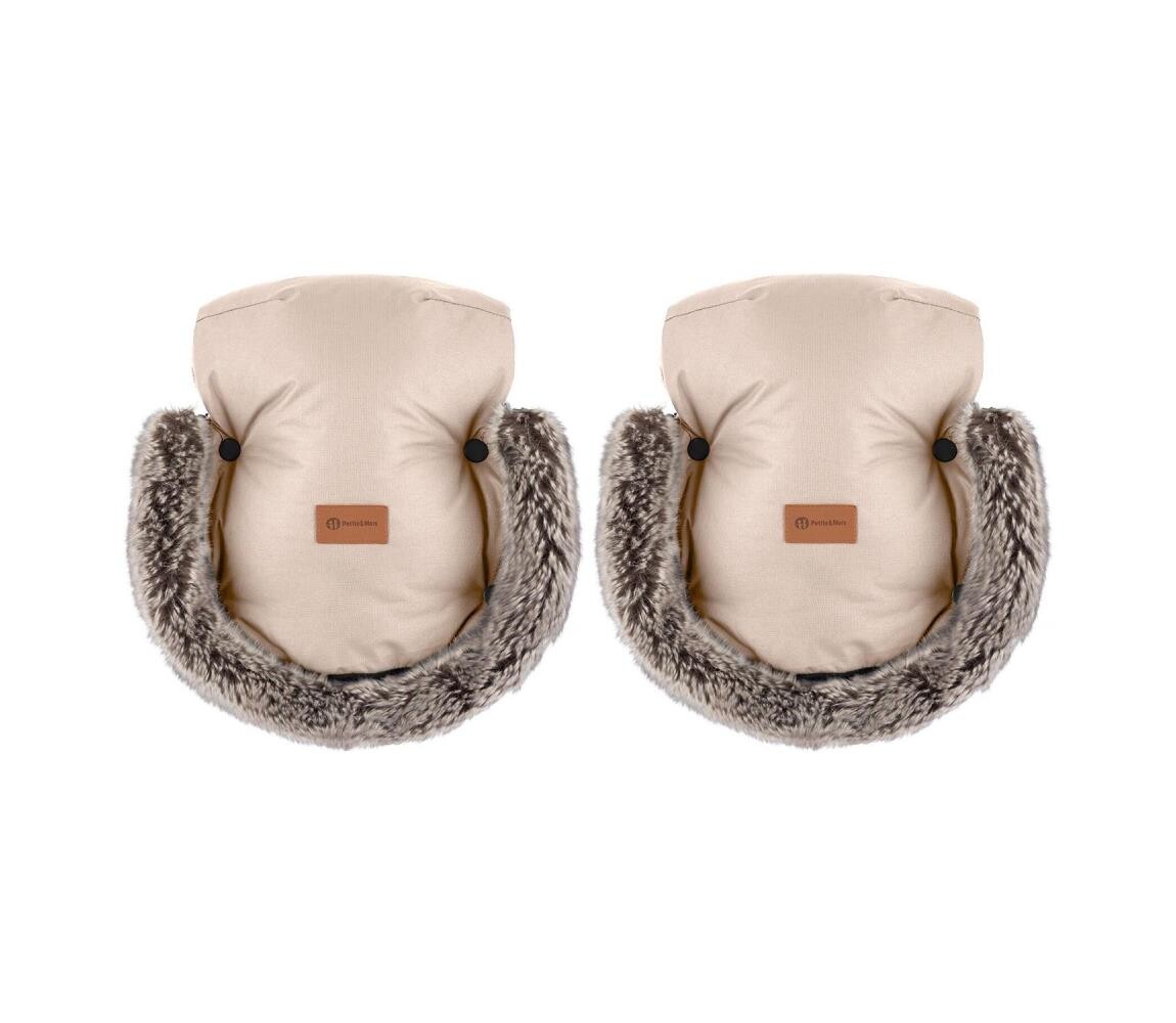 PETITE&MARS - Rukávníky na kočárek FURRY Rose Petal 527594