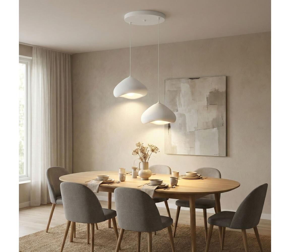 Brilagi - Lustr na lanku LORA 2xE27/40W/230V pr. 45 cm bílá 739SBR1104