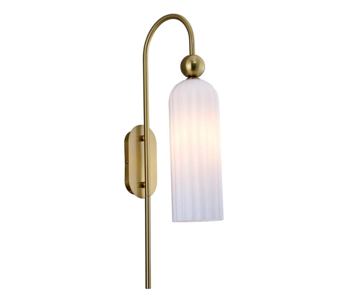 Light Prestige Nástěnná lampa PIEGA 1xE14/40W/230V mosaz/bílá LP-939/1W white