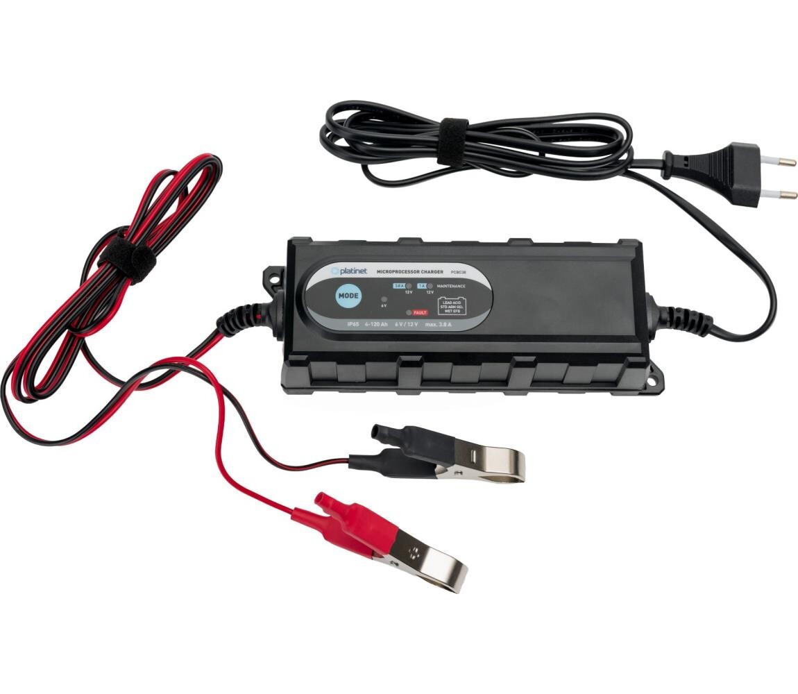 Nabíječka autobaterií 6stupňová 6/12V 3,8A IP65 PCBC38