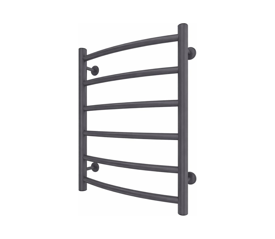 Mario-Radiators Koupelnový žebříkový radiátor INOX CLASSIC 120W/230V 57x43 cm nerez/antracit 1.4.048071.GR