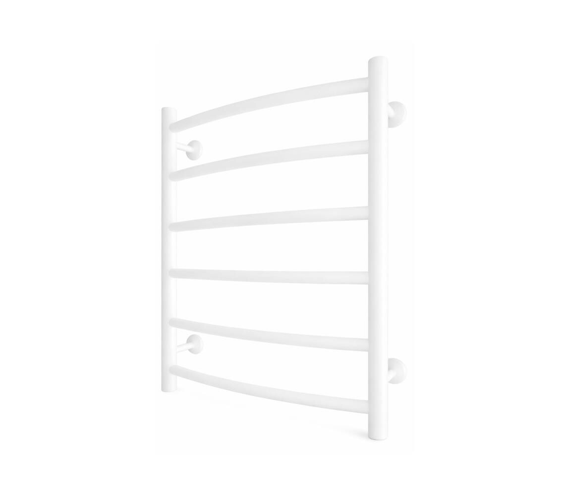 Mario-Radiators Koupelnový žebříkový radiátor INOX CLASSIC 120W/230V 57x43 cm nerez/bílá 1.137.047723.WM