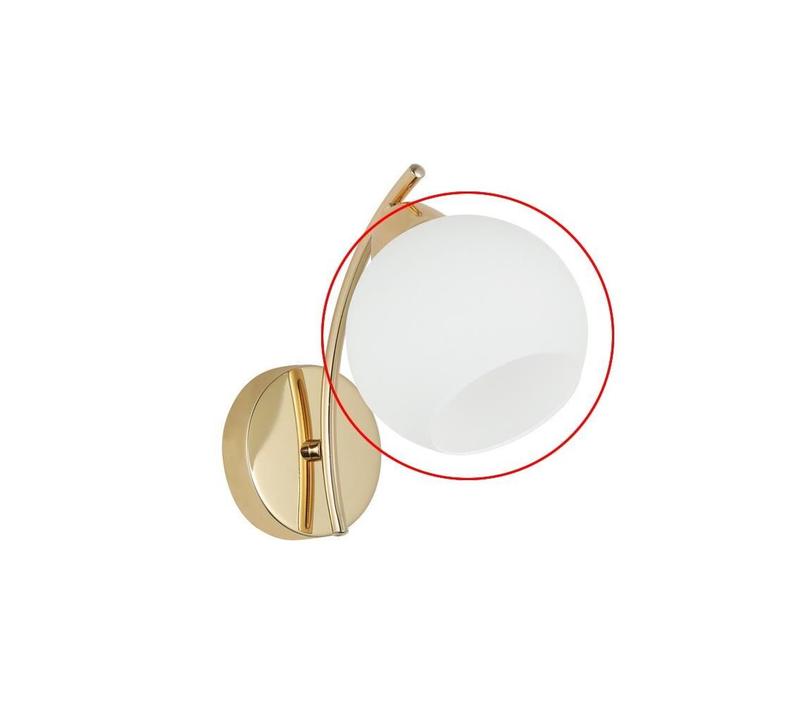 Náhradní sklo k lustru a nástěnné lampě AMOS E27 pr. 13 cm bílá 71-36155