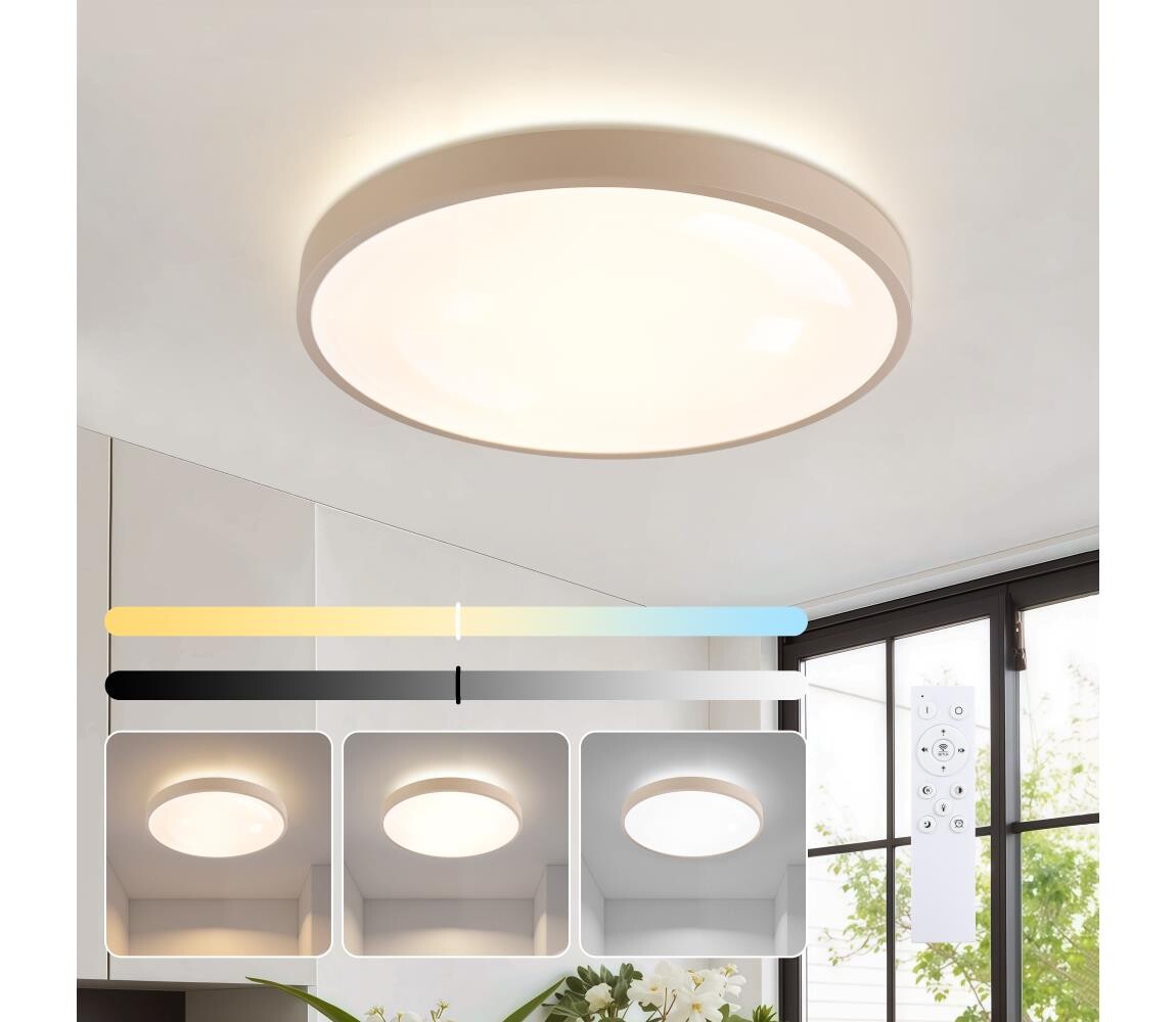 Brilagi - LED Stmívat. svítidlo GLASS POOL DOUBLE LED/48W/230V 40 cm béžová + DO BRI741