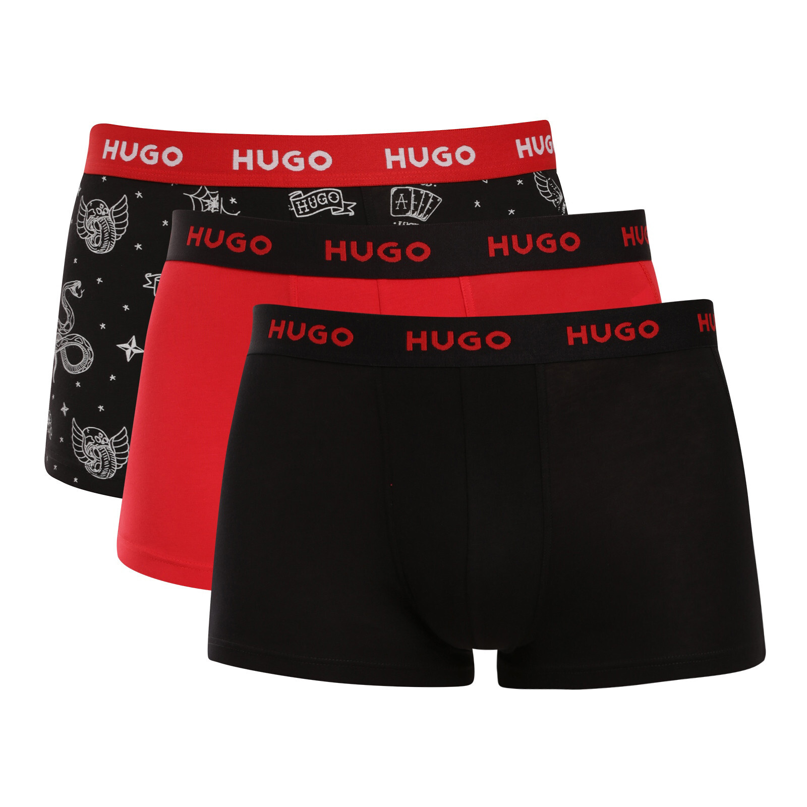 3PACK pánské boxerky HUGO vícebarevné (50532550 980) XL, trenky / trenýrky