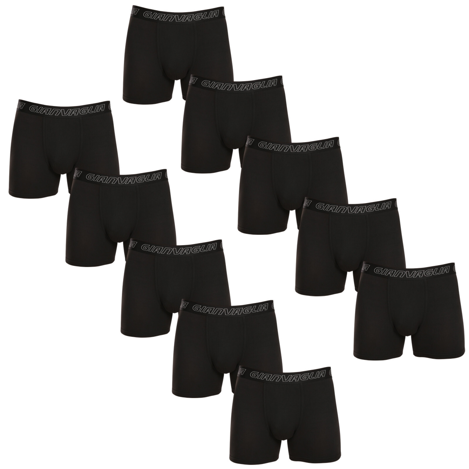 10PACK pánské boxerky Gianvaglia černé (GVG-5015-10) XXL, trenky / trenýrky