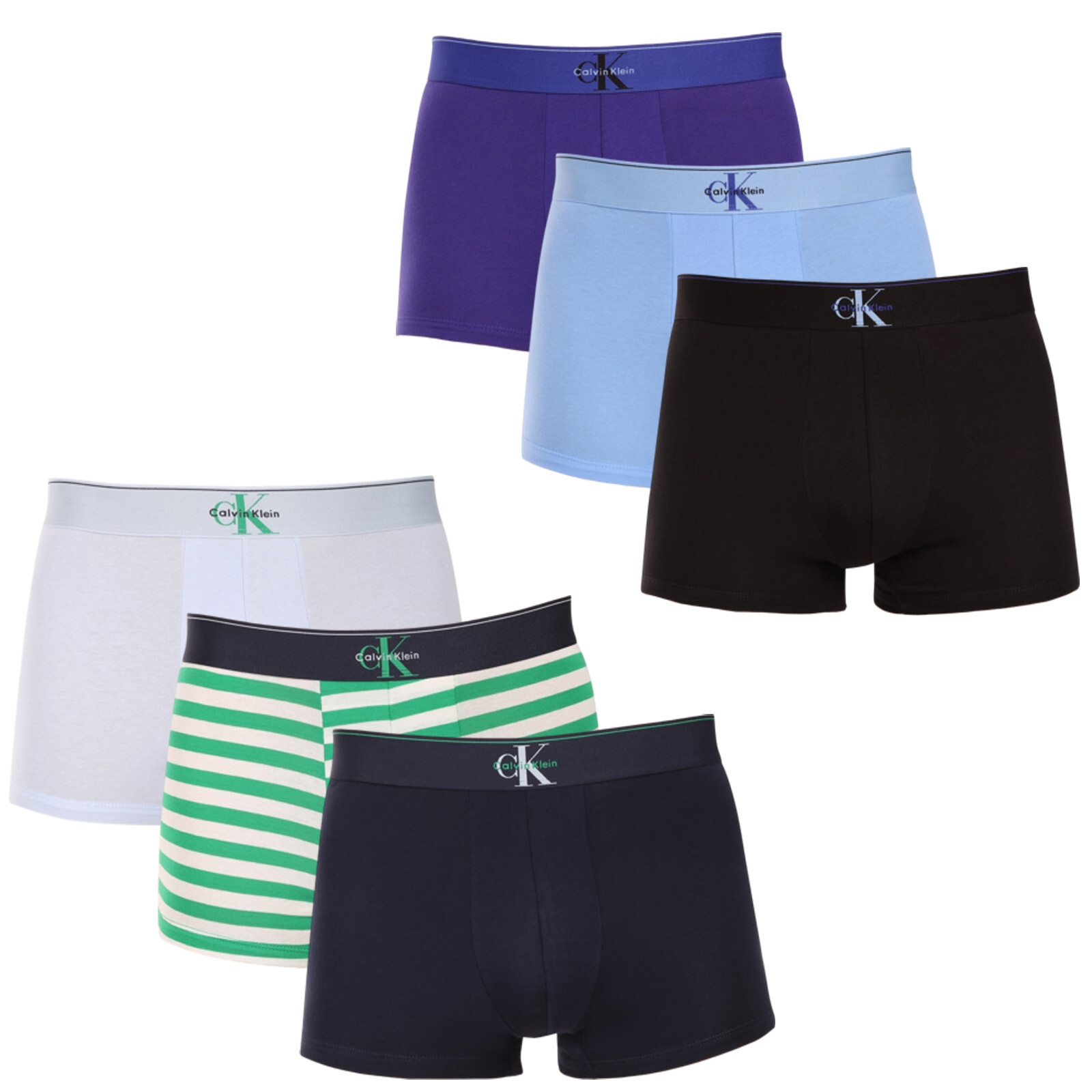 6PACK pánské boxerky Calvin Klein vícebarevné (NB4472-4SDTI8) XL, trenky / trenýrky
