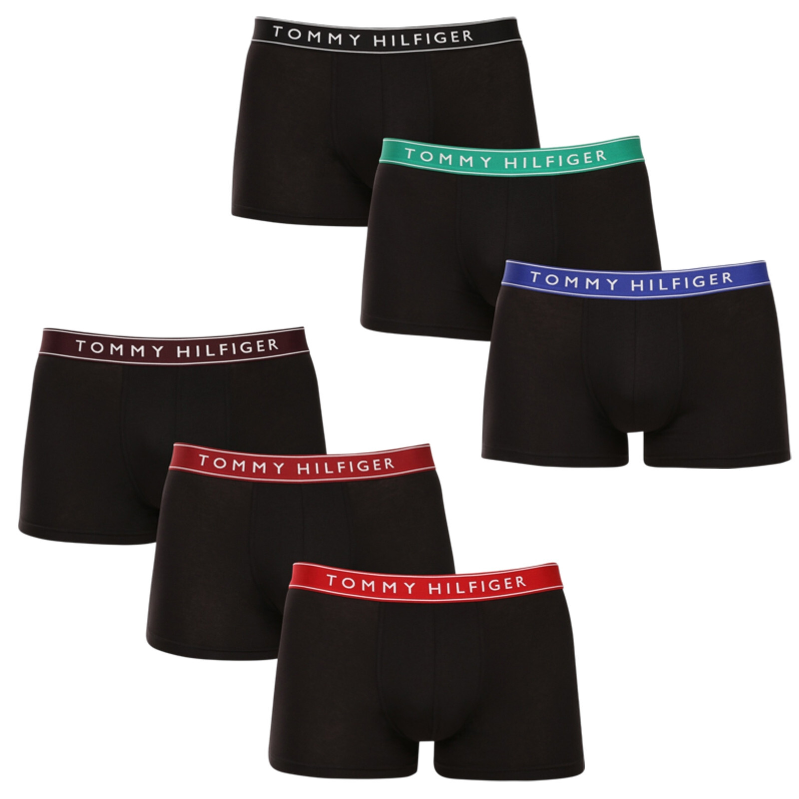 6PACK pánské boxerky Tommy Hilfiger černé (UM0UM03457 0VR0VD) M, trenky / trenýrky