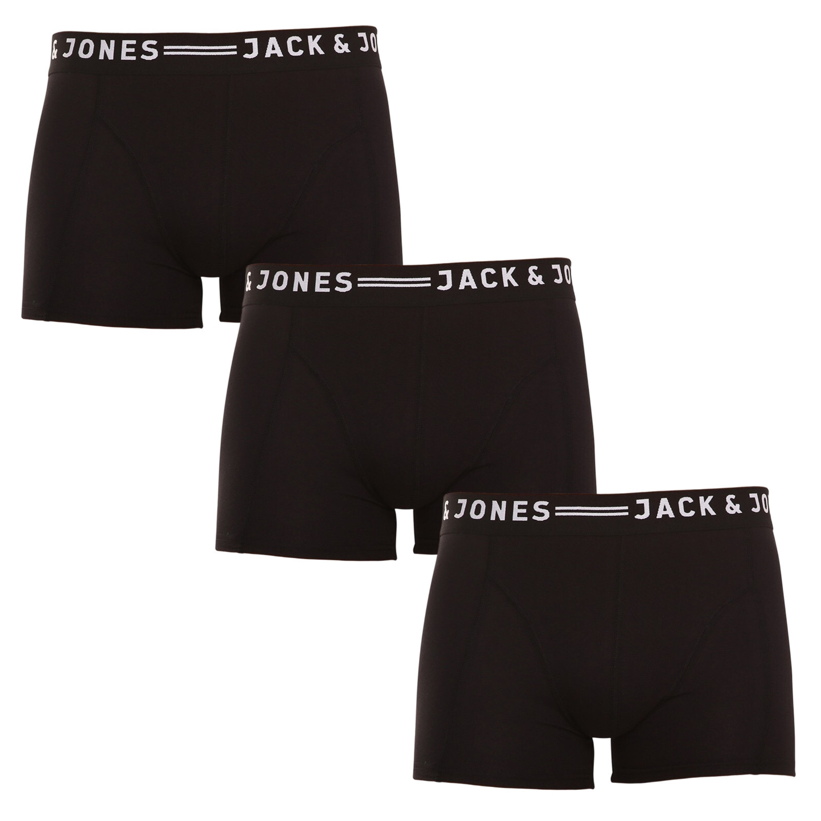 Poškozený obal - 3PACK pánské boxerky Jack and Jones černé (12081832 - black/black) M, trenky / trenýrky