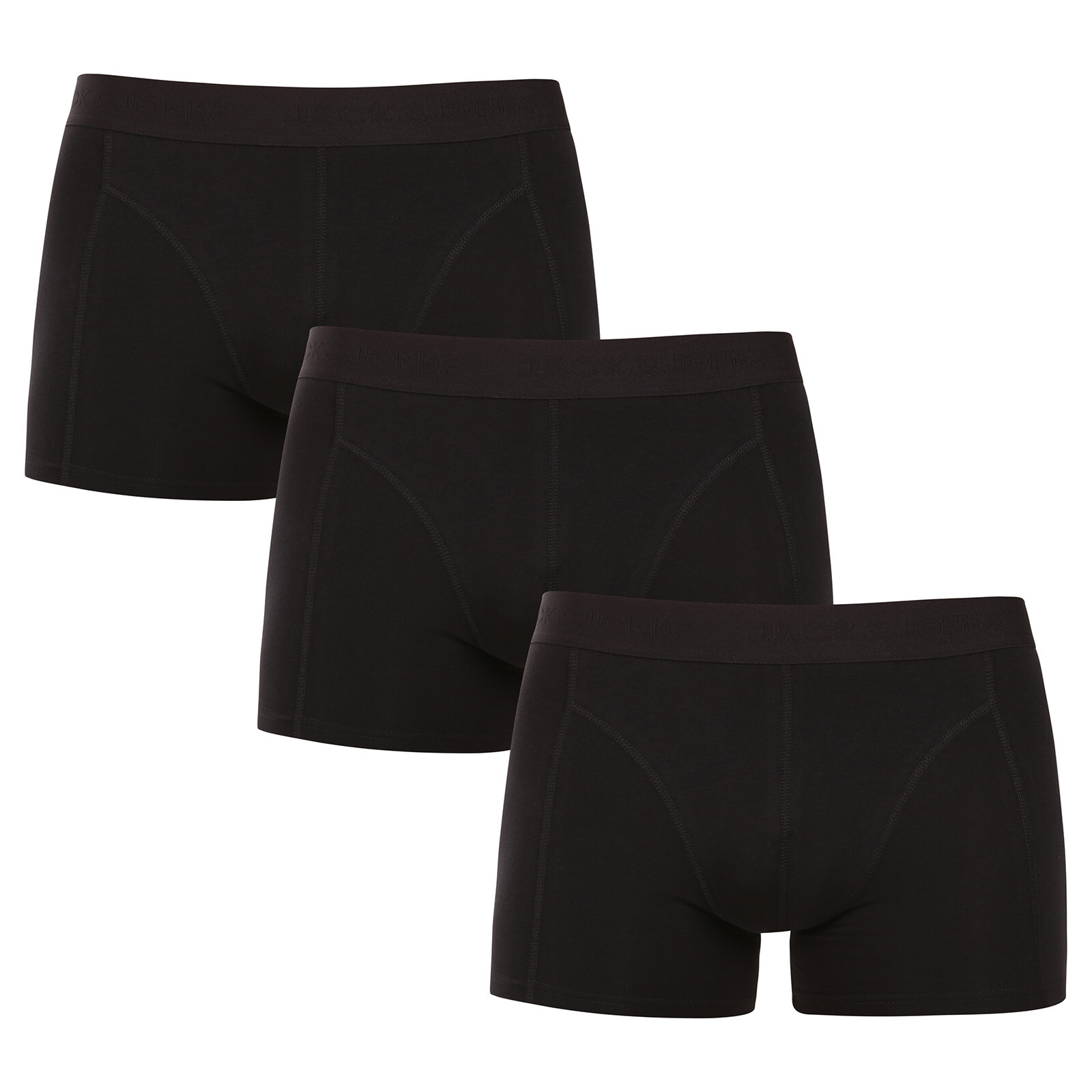 Poškozený obal - 3PACK pánské boxerky Jack and Jones černé (12127816 - black) XXL, trenky / trenýrky