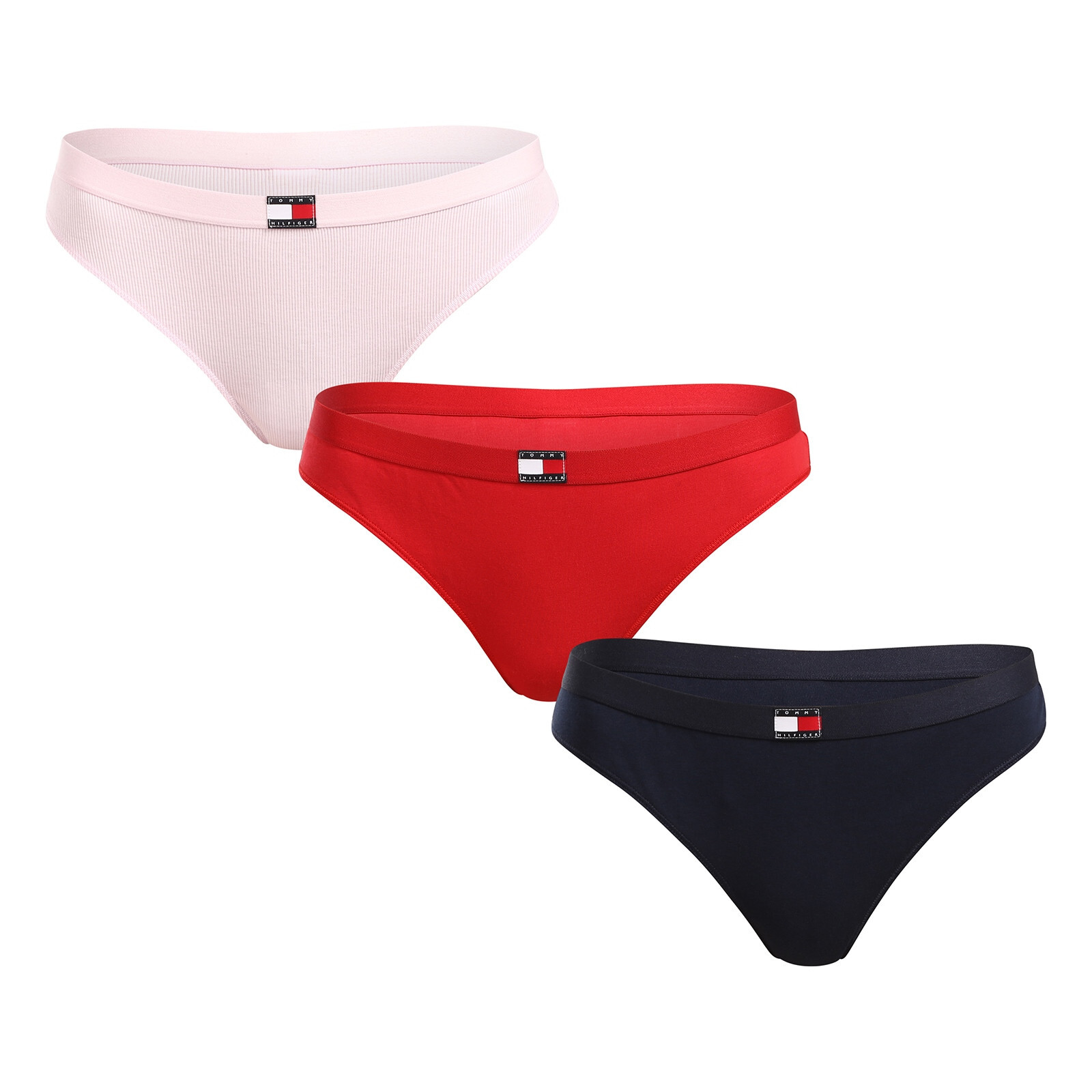 Poškozený obal - 3PACK dámská tanga Tommy Hilfiger vícebarevná (UW0UW05641 0V5) L
