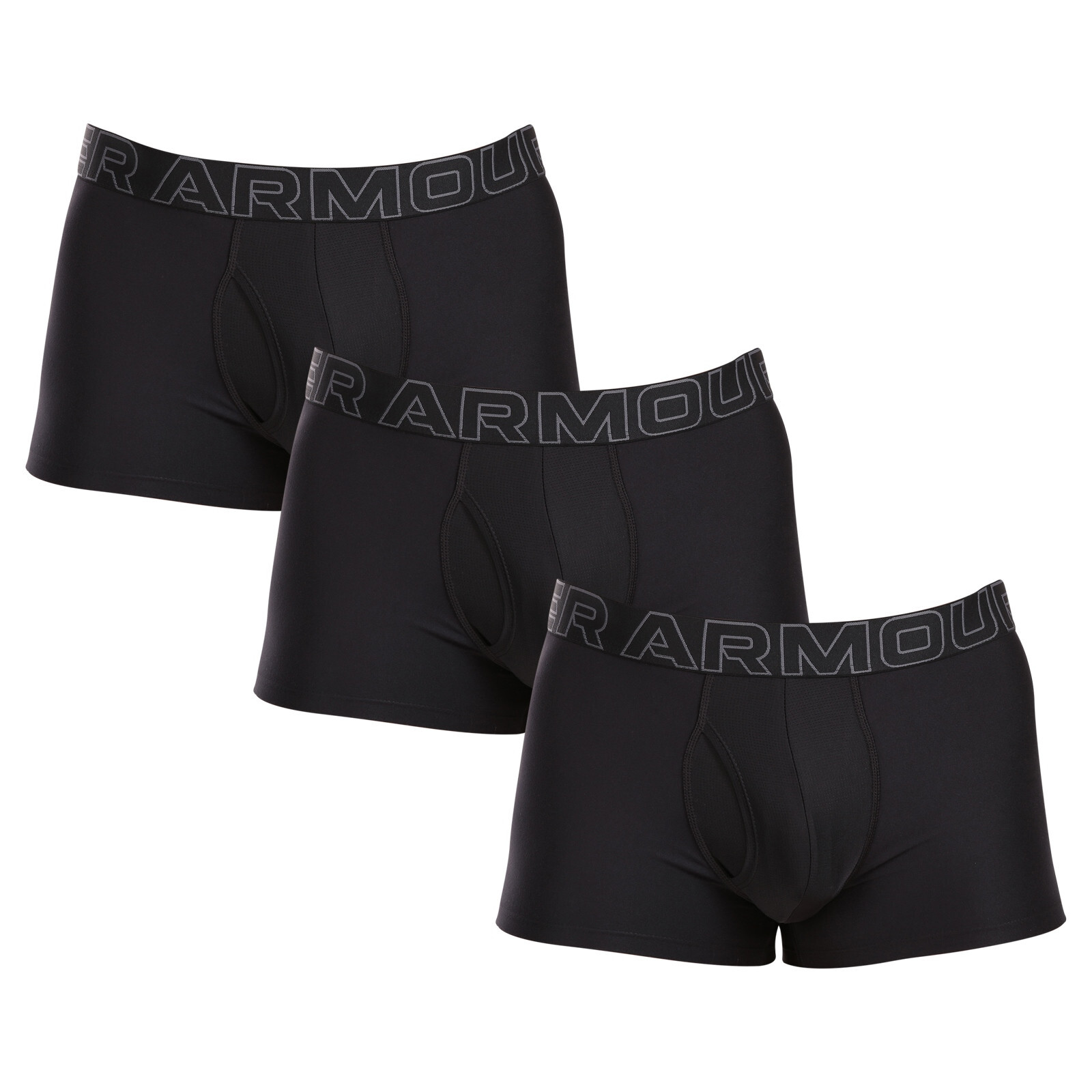 Poškozený obal - 3PACK pánské boxerky Under Armour černé (1383882 001) L, trenky / trenýrky