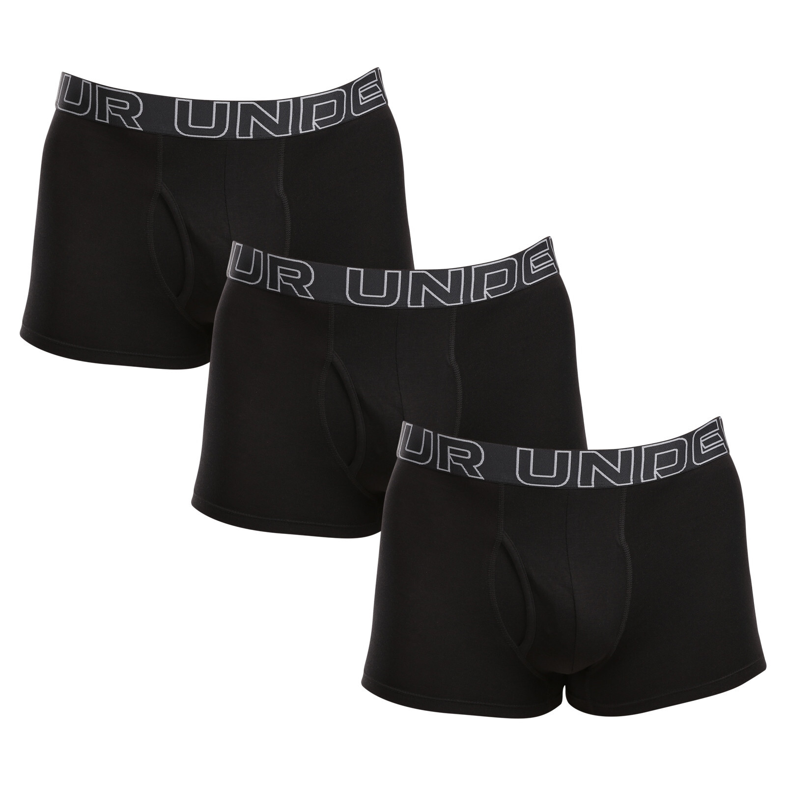 Poškozený obal - 3PACK pánské boxerky Under Armour černé (1383891 001) XL, trenky / trenýrky