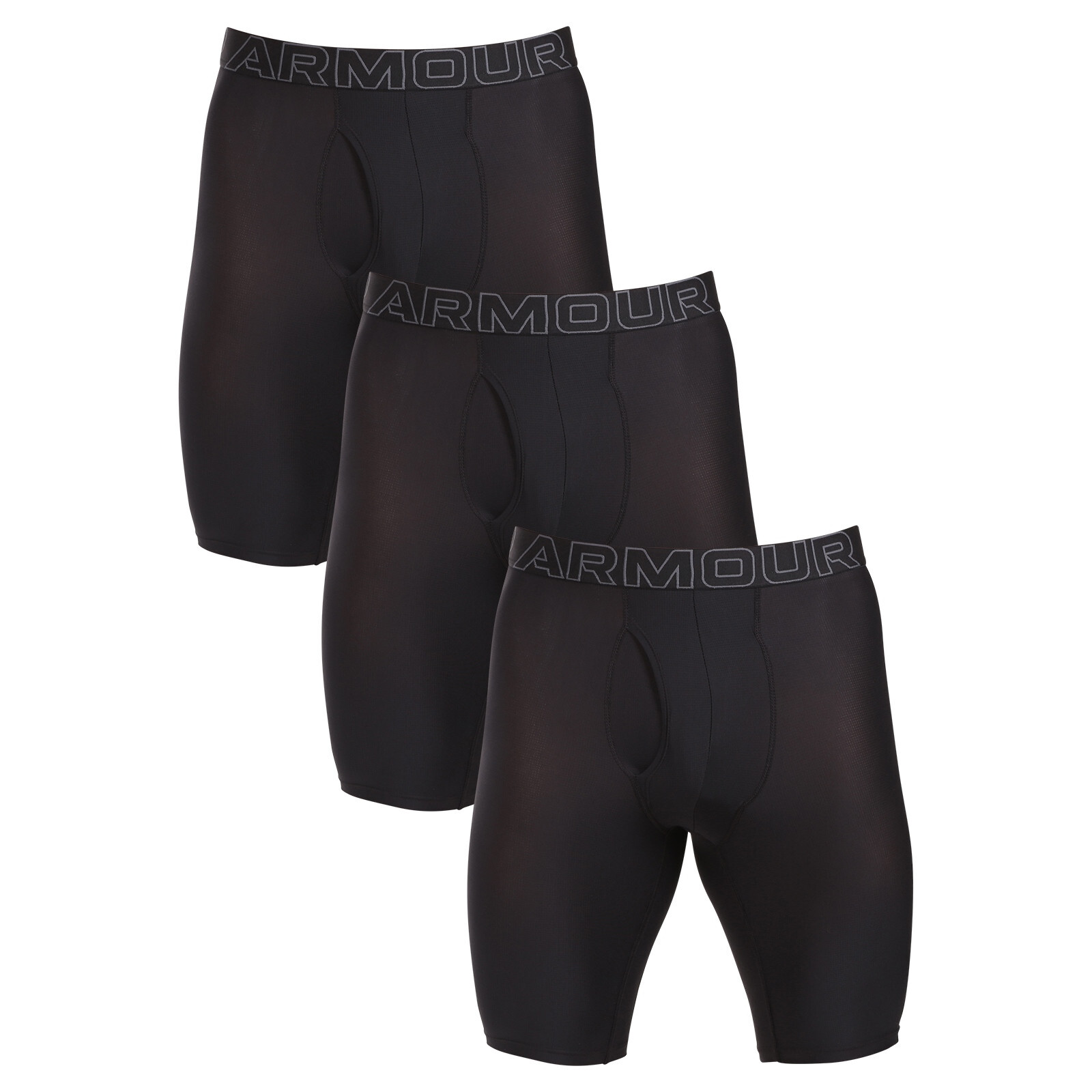 Poškozený obal - 3PACK pánské boxerky Under Armour černé (1383886 001) L, trenky / trenýrky