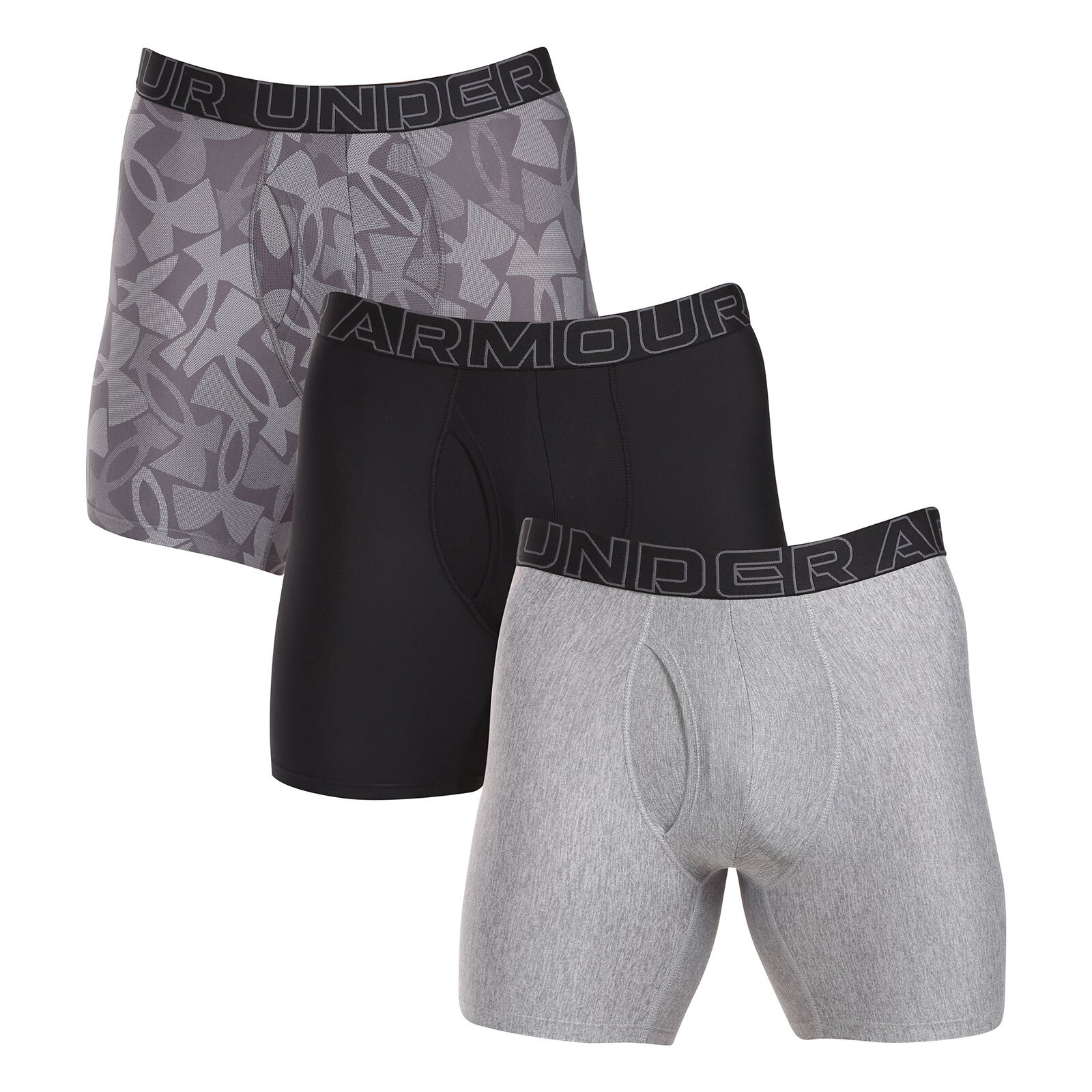 Poškozený obal - 3PACK pánské boxerky Under Armour vícebarevné (1383879 035) XXL, trenky / trenýrky