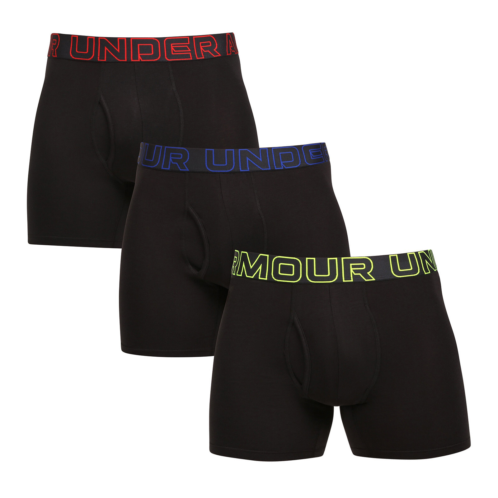 Poškozený obal - 3PACK pánské boxerky Under Armour černé (1383889 004) L, trenky / trenýrky