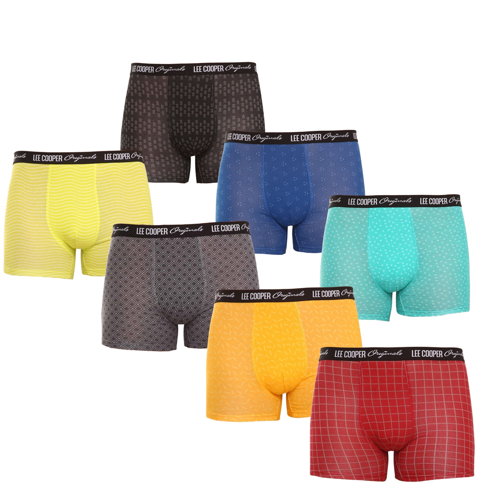 Poškozený obal - 7PACK pánské boxerky Lee Cooper vícebarevné (LCUBOX7P0108-1769860) 3XL, trenky / trenýrky
