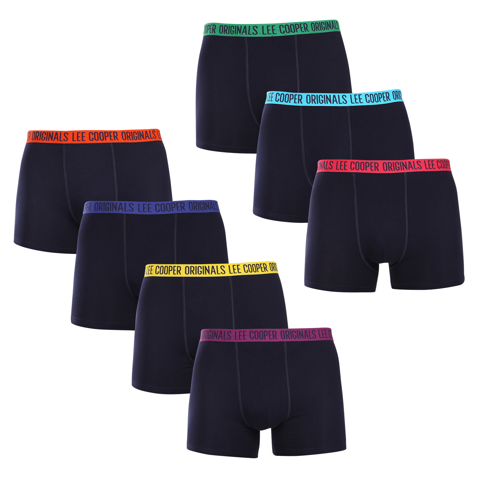 Poškozený obal - 7PACK pánské boxerky Lee Cooper tmavě modré (PO41016) XL, trenky / trenýrky