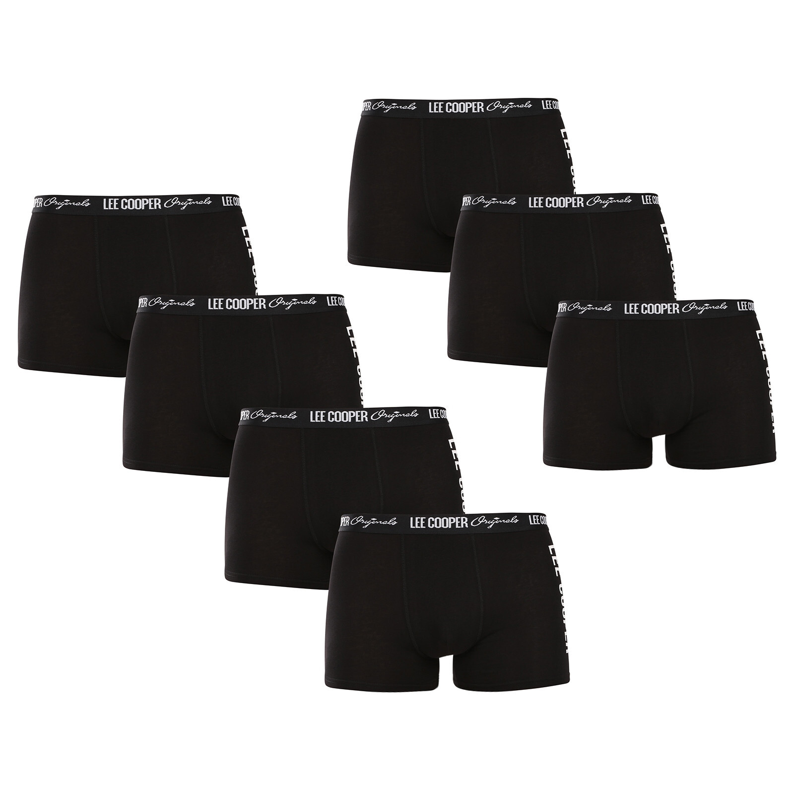 Poškozený obal  - 7PACK pánské boxerky Lee Cooper černé (PO41014) L, trenky / trenýrky