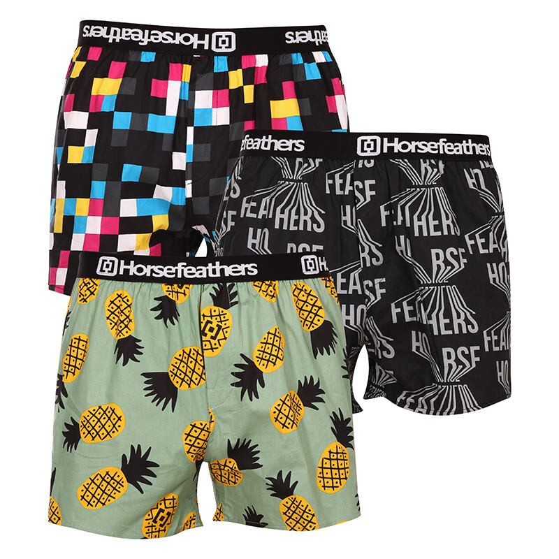 Poškozený obal - 3PACK pánské trenky Horsefeathers Frazier Bundle 4 (AM096F) L, trenýrky